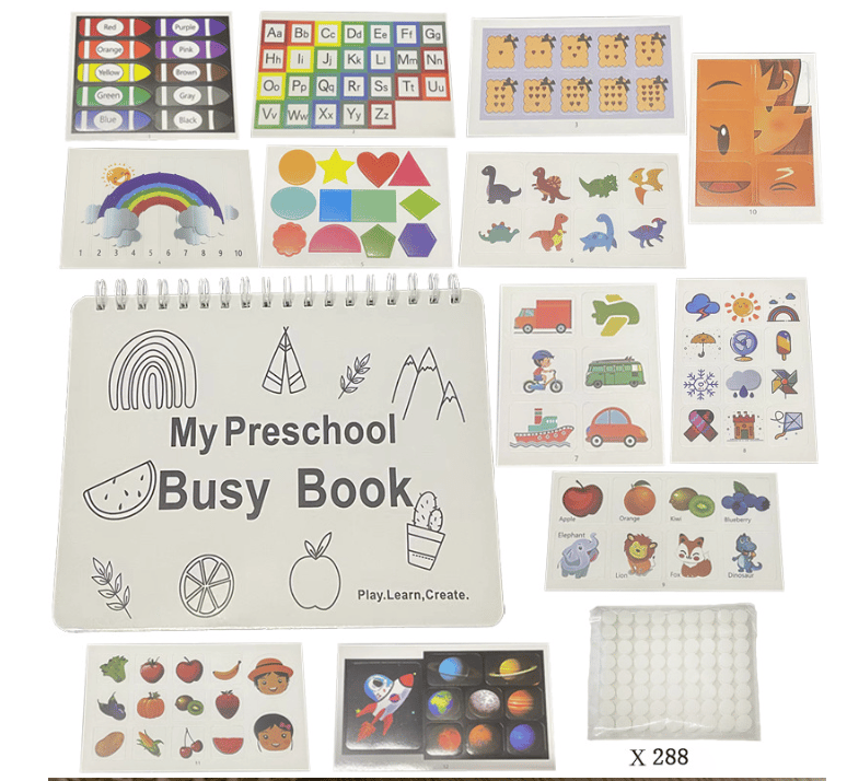 My Preschool Busy Book(12 Different Themes Pages)📚 Best Christmas Gift for kids🎁