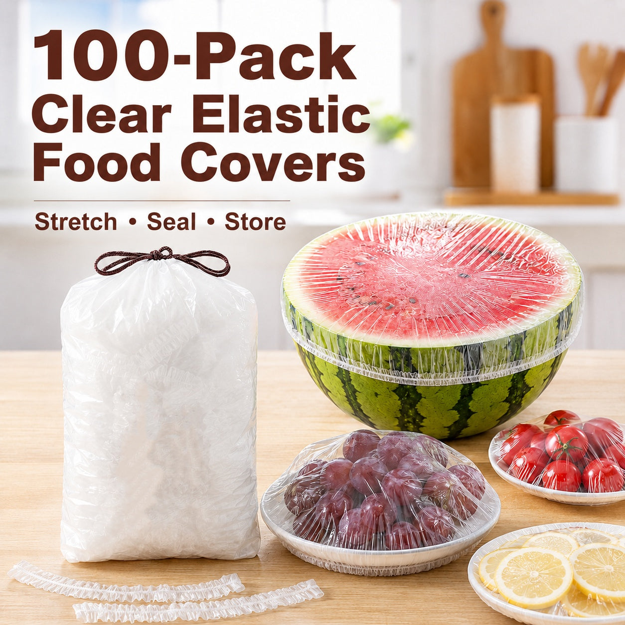 ⏳LAST DAY SALE only $0.03 each!🔥Disposable Stretch Food Covers for Bowls & Plates