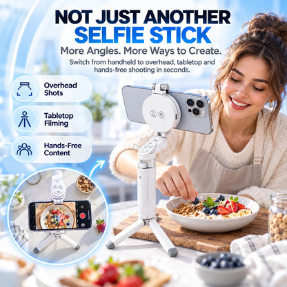 📸 Zoomable Magnetic Palm Grip | Selfie Stick & Tripod