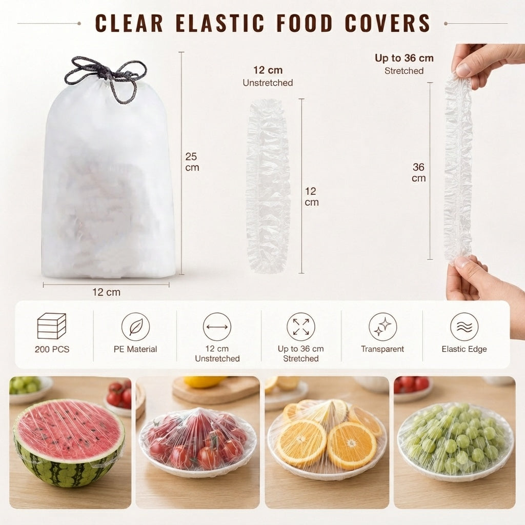 ⏳LAST DAY SALE only $0.03 each!🔥Disposable Stretch Food Covers for Bowls & Plates