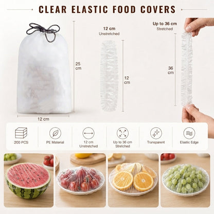 ⏳LAST DAY SALE only $0.03 each!🔥Disposable Stretch Food Covers for Bowls & Plates