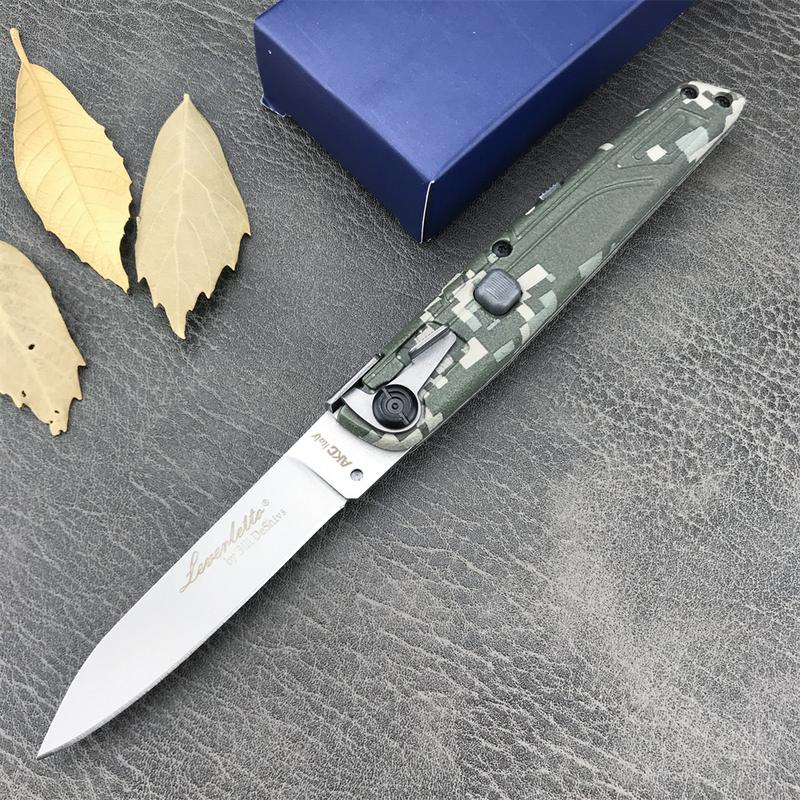 Colt II Button Folding Knife 440C Blade Nylon Wave Fiber Handle Camping Outdoor EDC Pocket Tools