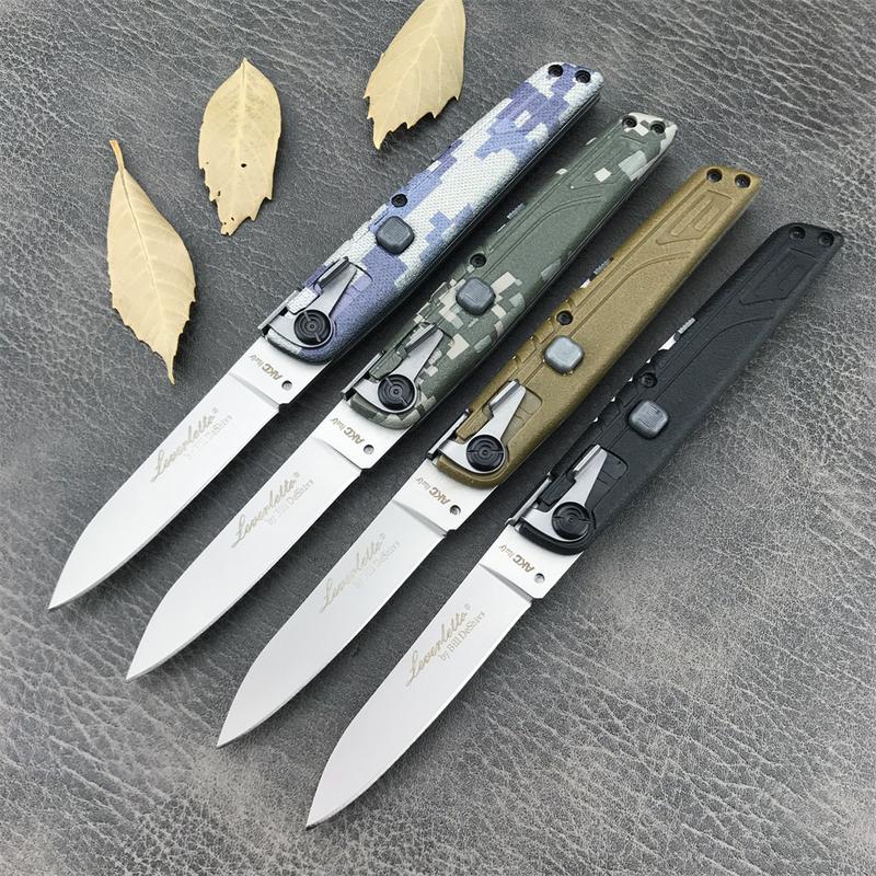 Colt II Button Folding Knife 440C Blade Nylon Wave Fiber Handle Camping Outdoor EDC Pocket Tools