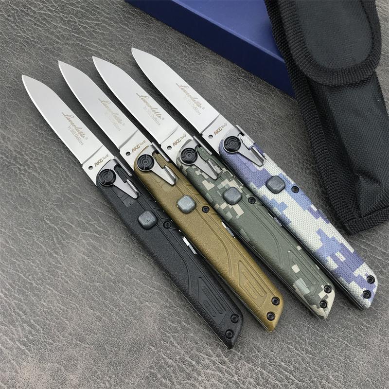 Colt II Button Folding Knife 440C Blade Nylon Wave Fiber Handle Camping Outdoor EDC Pocket Tools
