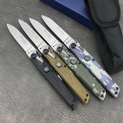 Colt II Button Folding Knife 440C Blade Nylon Wave Fiber Handle Camping Outdoor EDC Pocket Tools