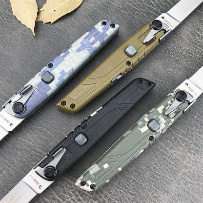 Colt II Button Folding Knife 440C Blade Nylon Wave Fiber Handle Camping Outdoor EDC Pocket Tools