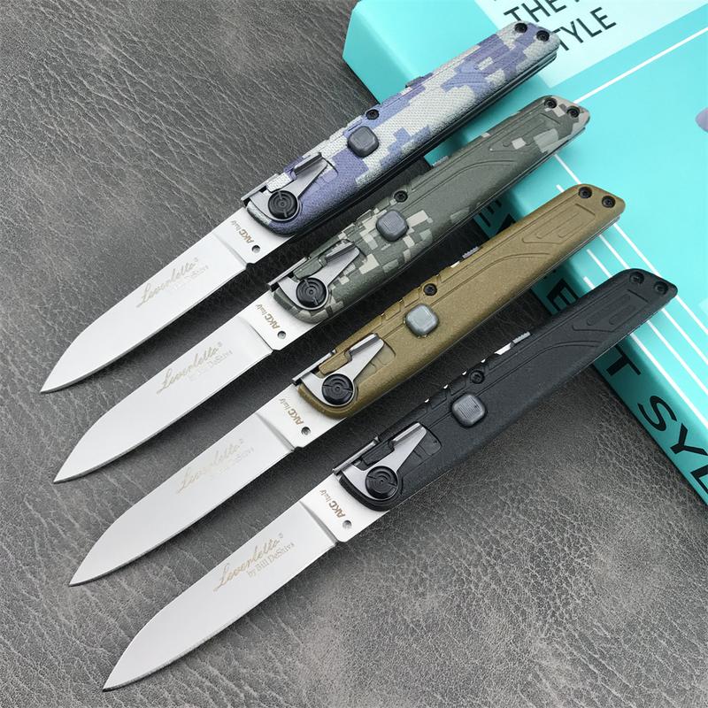 Colt II Button Folding Knife 440C Blade Nylon Wave Fiber Handle Camping Outdoor EDC Pocket Tools