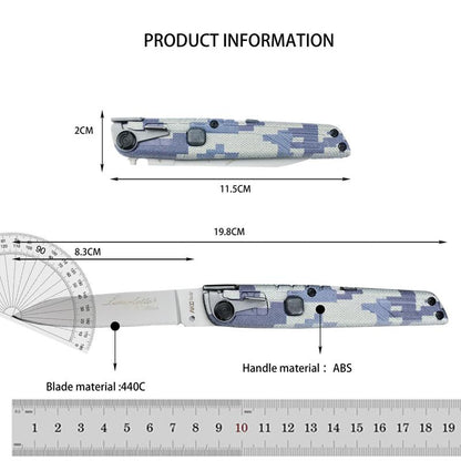Colt II Button Folding Knife 440C Blade Nylon Wave Fiber Handle Camping Outdoor EDC Pocket Tools