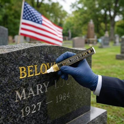 🔥HOT SALE 🐦Golden Tombstone Marker Pen for Restoring Faded Grave Inscriptions（2 PCS）