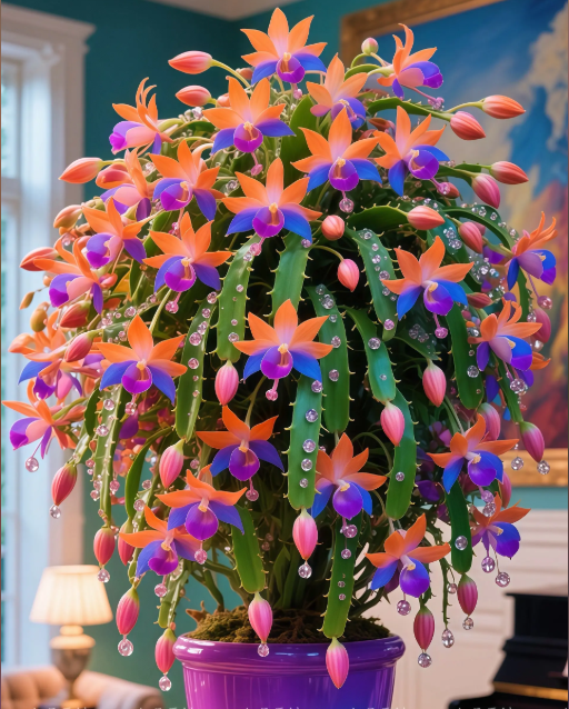 🌈🦀Mix Colors Schlumbergera Bulbs– Easy-Care Blooms in Every Shade, Even in Winter ❄️
