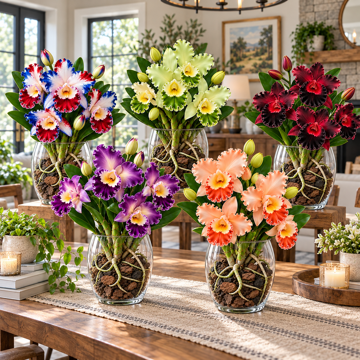 💎Rare Ruffled Cattleya Orchid Bulbs – Exotic Giant Blooming Flower