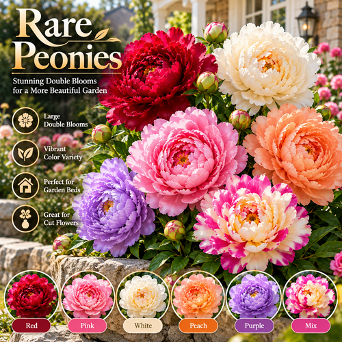 🌺Rare Double Peony Flowers✨Large, Vibrant Blooms for a Stunning Garden 🌿