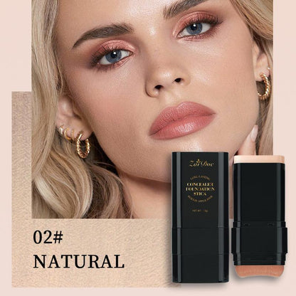 🎨 Dual-ended foundation and concealer stick ✨ Built-in dual-ended brush, moisturizing and lightweight