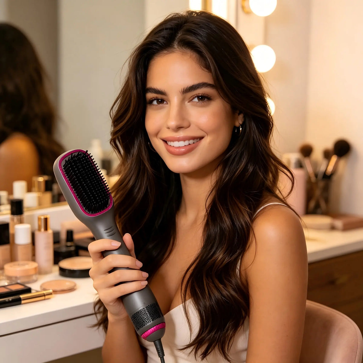 One-Step Hair Dryer and Styler, All-in-One Hair Brush Straightener for Salon-Quality Smooth & Straight Styles