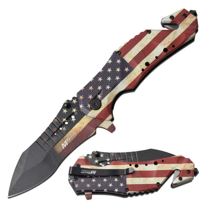 MTech USA MT-A845BK Folding Pocket Knife - Black Blade