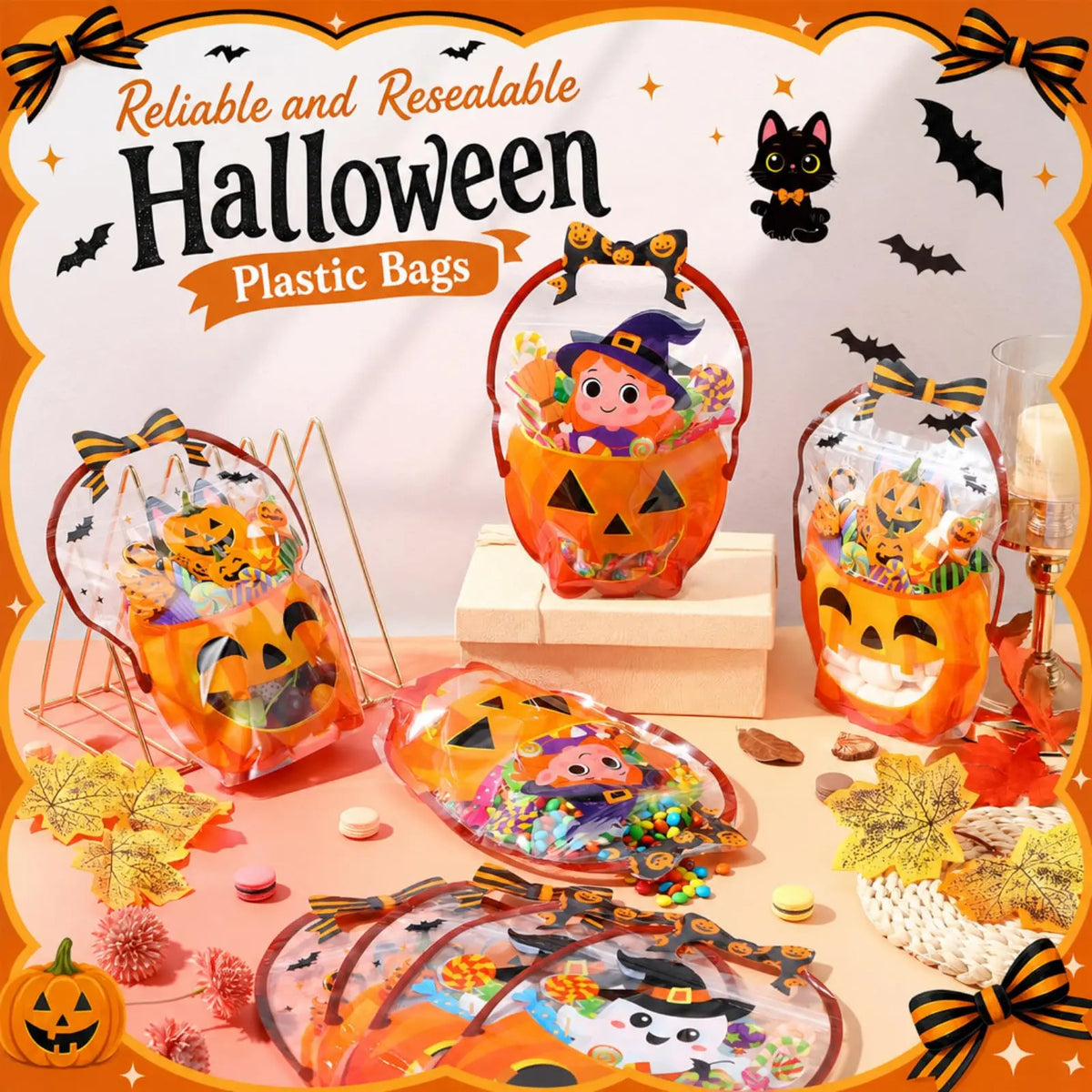 🔥Last Day 50% OFF - 🎃Halloween Plastic Goodie Bags