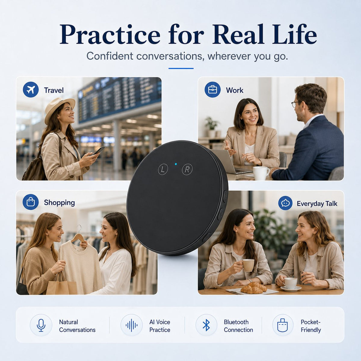 🌍HOT SALE 49% OFF🎙️AI Real-Time Language Practice Companion – Supports 108 Languages