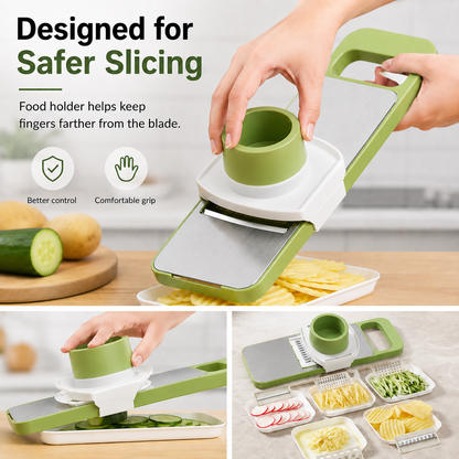 🔥LAST DAY 49% OFF🥕 5-in-1 Vegetable Slicer & Mandoline – Slice, Shred & Prep with Ease🔪