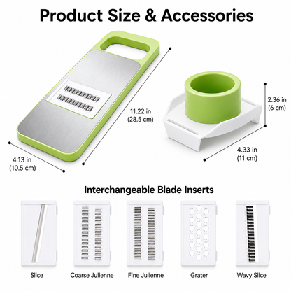 🔥LAST DAY 49% OFF🥕 5-in-1 Vegetable Slicer & Mandoline – Slice, Shred & Prep with Ease🔪