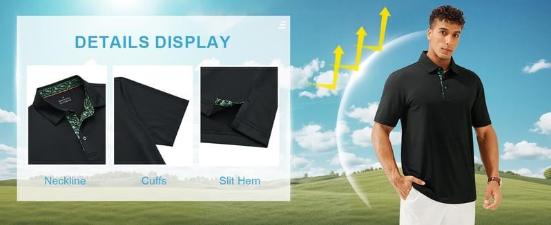⚡Hot Sales 49% OFF🔥3-Pack Men's Polo Shirts – Soft-Touch Short Sleeve Smart Casual Top for Work, Travel & Summer Wear