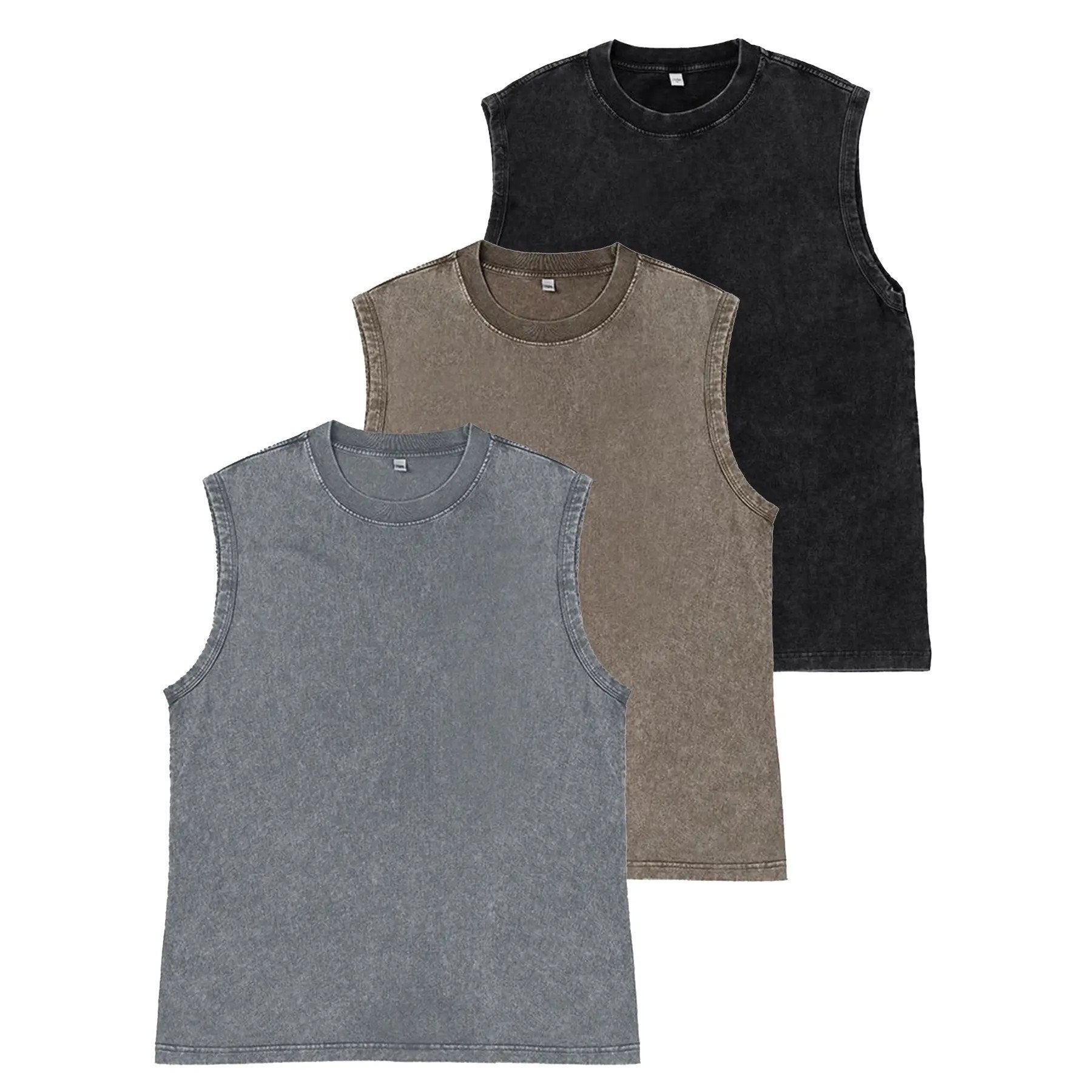 ⚡Hot Sales 49% OFF🔥Cotton Workout Tank Tops Sleeveless Acid Wash Tshirts Cut Off Muscle Shirts Loose Fit Running Gym Tees