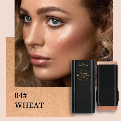 🎨 Dual-ended foundation and concealer stick ✨ Built-in dual-ended brush, moisturizing and lightweight