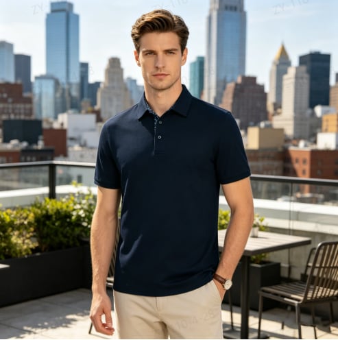 ⚡Hot Sales 49% OFF🔥3-Pack Men's Polo Shirts – Soft-Touch Short Sleeve Smart Casual Top for Work, Travel & Summer Wear
