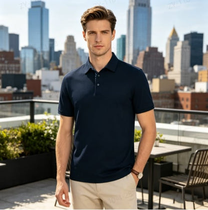 ⚡Hot Sales 49% OFF🔥3-Pack Men's Polo Shirts – Soft-Touch Short Sleeve Smart Casual Top for Work, Travel & Summer Wear