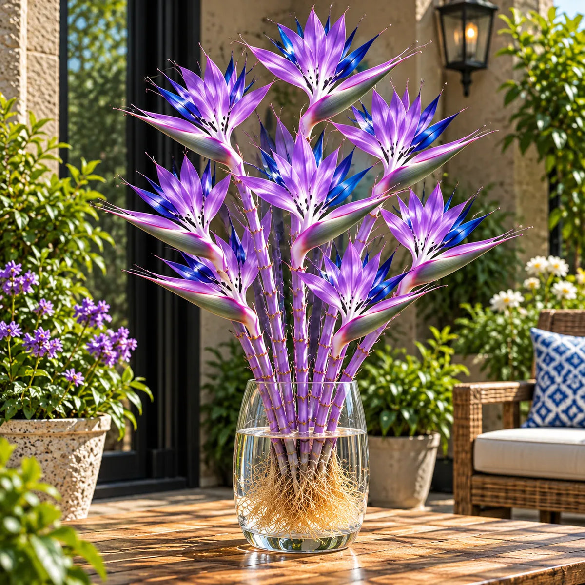 💧🪴 Rare Hydroponic Bamboo Bird of Paradise – Exotic Tropical Blooms🌺