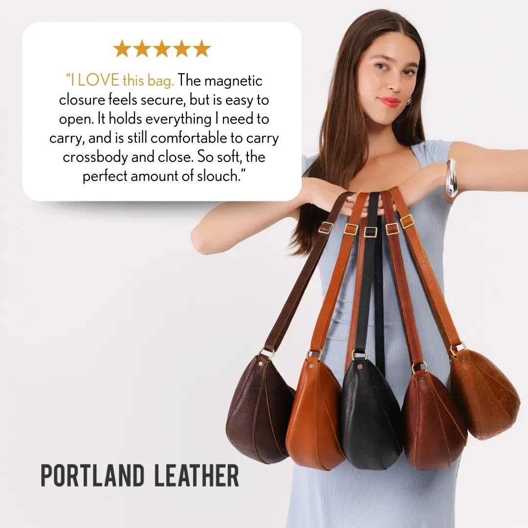 Leather Koala Sling Bag – Premium Leather Crossbody Shoulder Bag for Travel & Everyday Carry – Adjustable Strap, Magnetic Closure