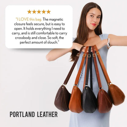 Leather Koala Sling Bag – Premium Leather Crossbody Shoulder Bag for Travel & Everyday Carry – Adjustable Strap, Magnetic Closure