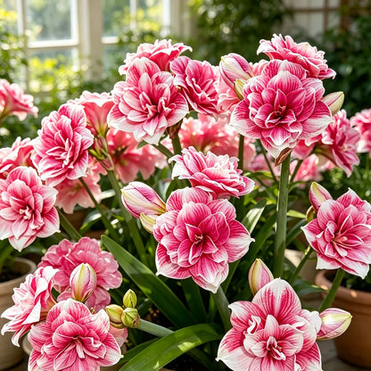 🌺 Giant Double Perfume Amaryllis Bulbs ✨ Fragrant Showy Blooms