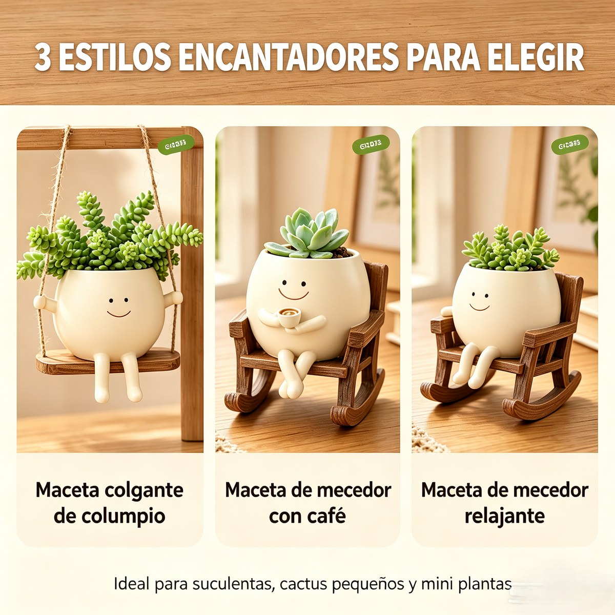 🍀Pokipot™ Maceta Feliz,Maceta con forma de carita sonriente, linda y perezosa🪴