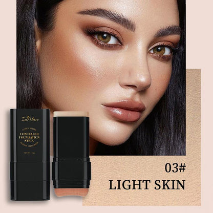 🎨 Dual-ended foundation and concealer stick ✨ Built-in dual-ended brush, moisturizing and lightweight