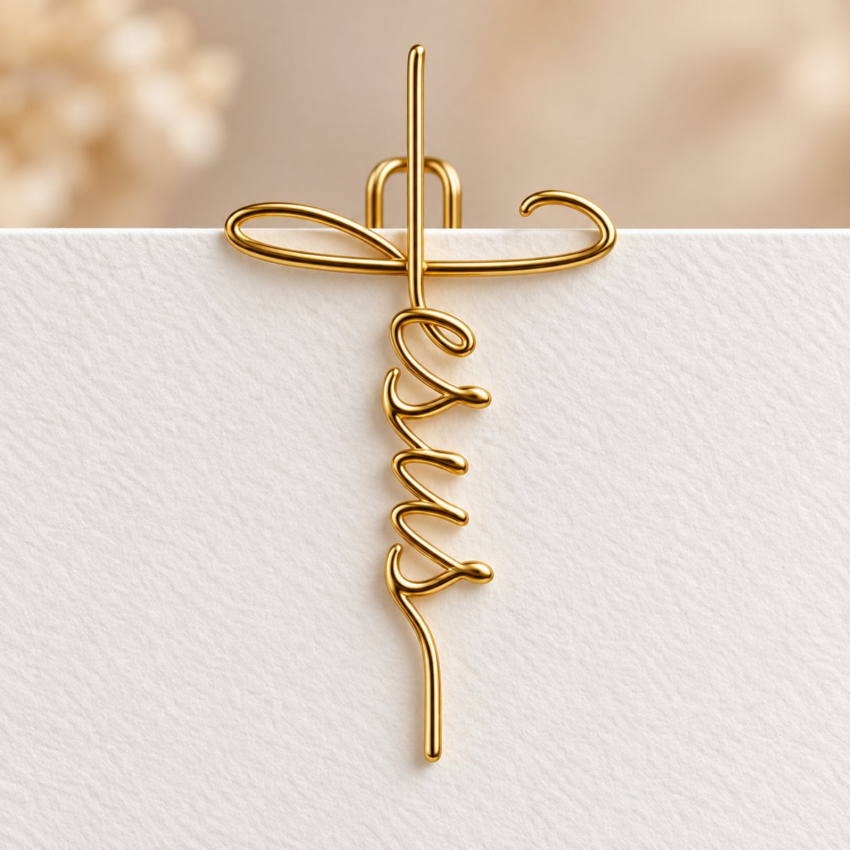 Faith-Inspired Gold Paper Clips ✝️ | Decorative Christian Page Markers, Perfect Small Religious Gifts for Church Friends & Family (Set of 15)