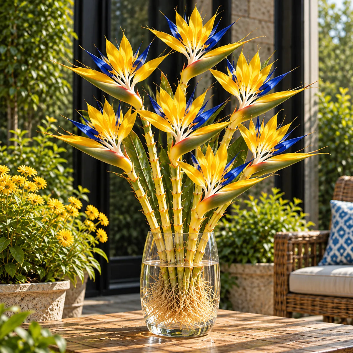 💧🪴 Rare Hydroponic Bamboo Bird of Paradise – Exotic Tropical Blooms🌺