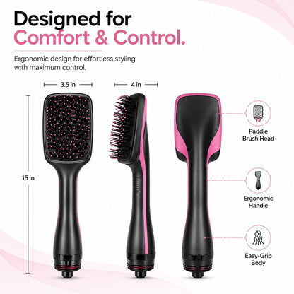 One-Step Hair Dryer and Styler, All-in-One Hair Brush Straightener for Salon-Quality Smooth & Straight Styles