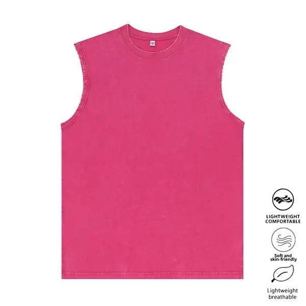 ⚡Hot Sales 49% OFF🔥Cotton Workout Tank Tops Sleeveless Acid Wash Tshirts Cut Off Muscle Shirts Loose Fit Running Gym Tees