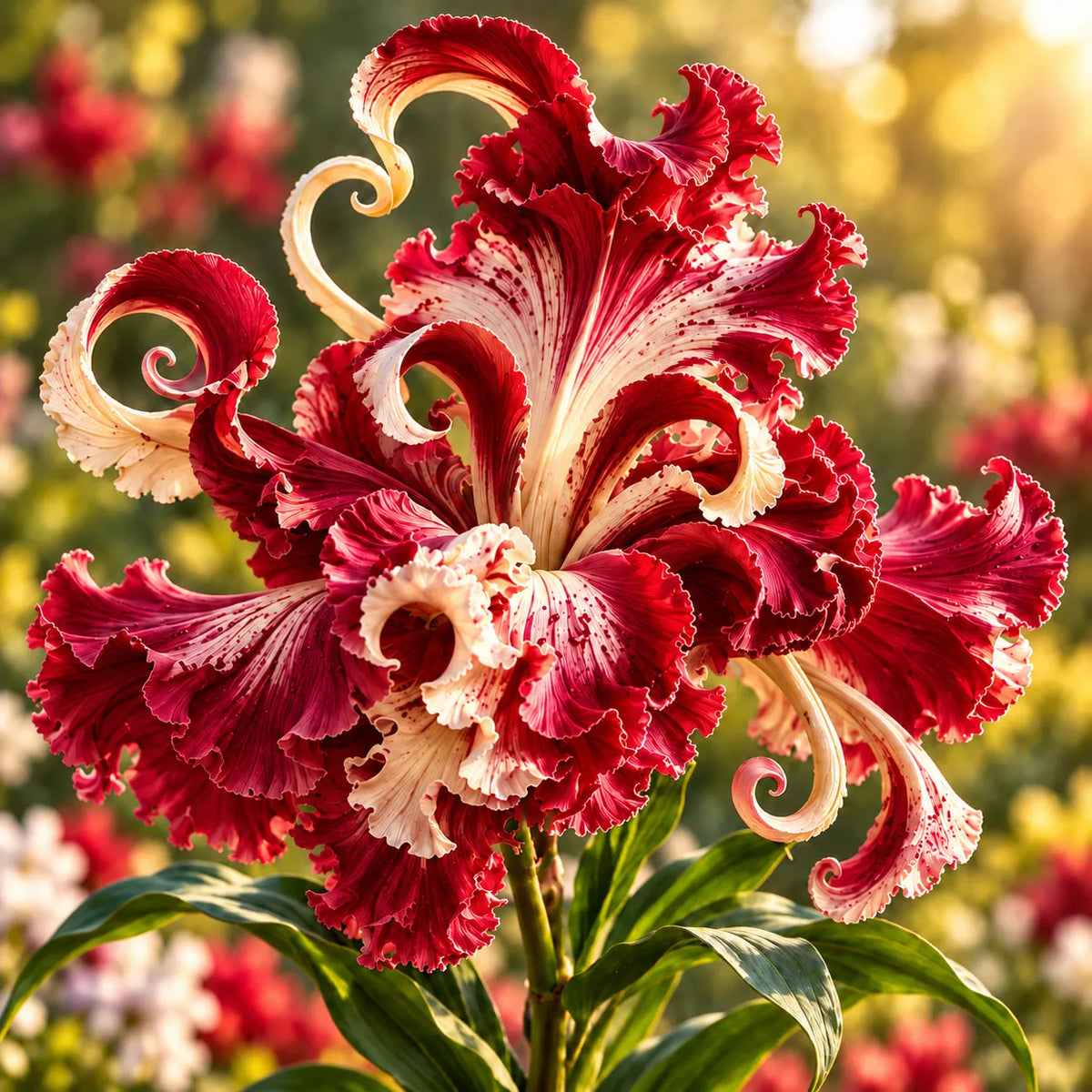 🌸 Royal Ruffle Fantasy Lily Bulbs – Grow in Water or Soil, Giant Ruffled Blooms