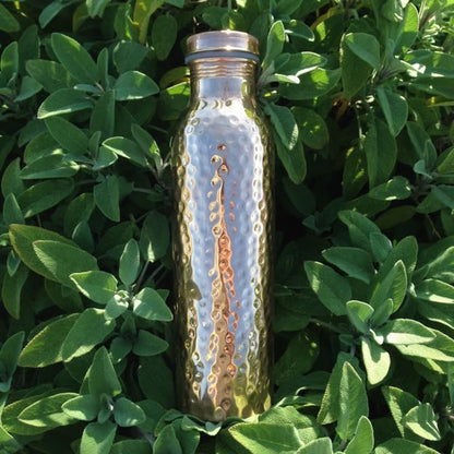 🔥100 % Copper✨ Handmade Polished Pure Copper Ayurvedic Water Bottle (Free Cup Brush)