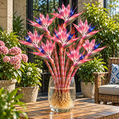 💧🪴 Rare Hydroponic Bamboo Bird of Paradise – Exotic Tropical Blooms🌺