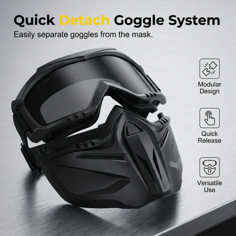 🔥HOT SALE 50% OFF🔥Detachable Full Face Goggle Mask