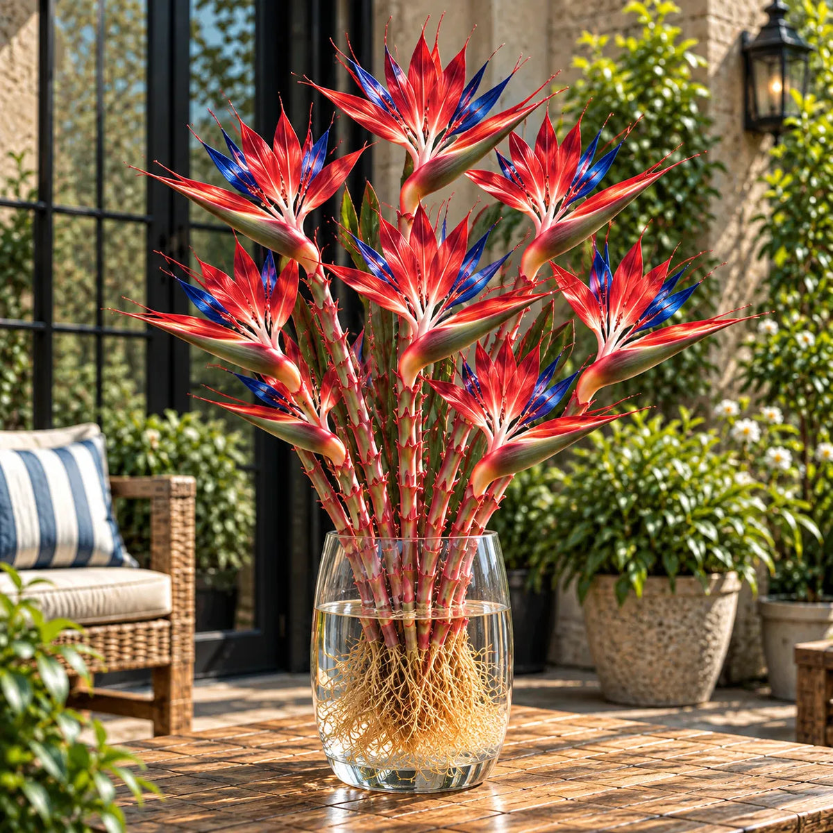 💧🪴 Rare Hydroponic Bamboo Bird of Paradise – Exotic Tropical Blooms🌺
