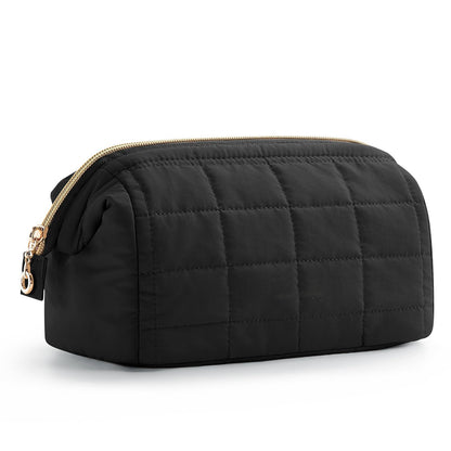 ⚡Hot Sales 49% OFF🔥Wide-Opening Quilted Cosmetic Bag – Multi-Pocket Makeup & Toiletry Organizer for Home and Travel