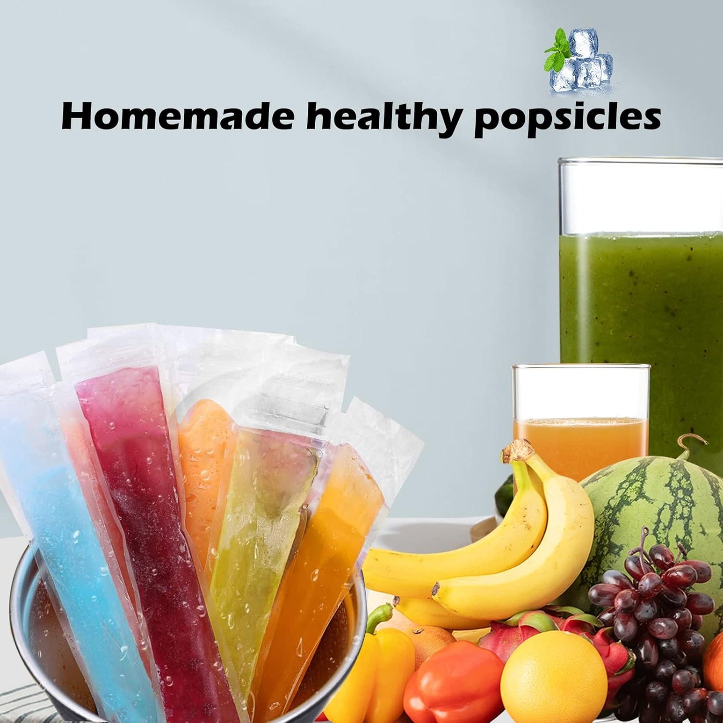 🎁Hot Sale 50% OFF🔥100 PCS DIY Disposable Ice Pop Bags - Create Your Own Healthy Popsicles!