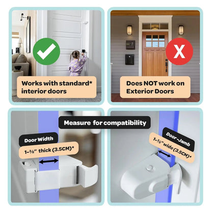 🎁Hot Sale 49% OFF🔒The Snap-On Door Lock Kids Can't Reach or Defeat - No Tools or Adhesives Required