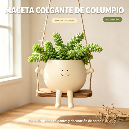 🍀Pokipot™ Maceta Feliz,Maceta con forma de carita sonriente, linda y perezosa🪴