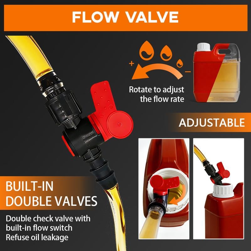 Multifunction Liquid Sucker Pump High Flow Manual Fuel Pump 13.12 Ft Hose
