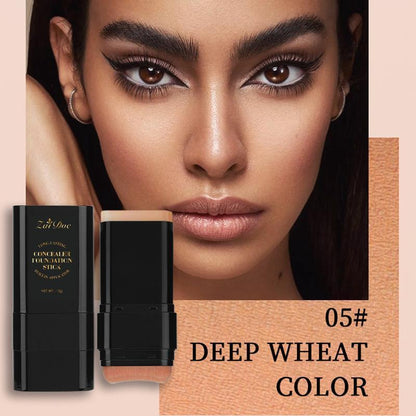 🎨 Dual-ended foundation and concealer stick ✨ Built-in dual-ended brush, moisturizing and lightweight