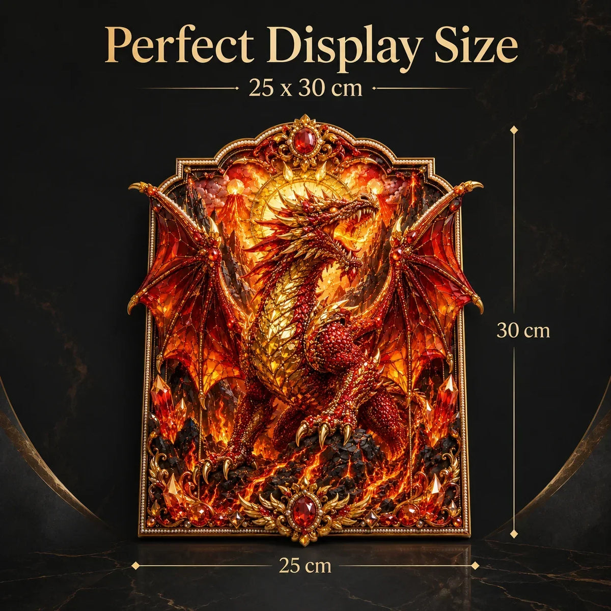 🐉 3D Layered Dragon Diamond Painting Kit, 5 Styles Fantasy Crystal Pearl Drill DIY Art Decor 25×30cm